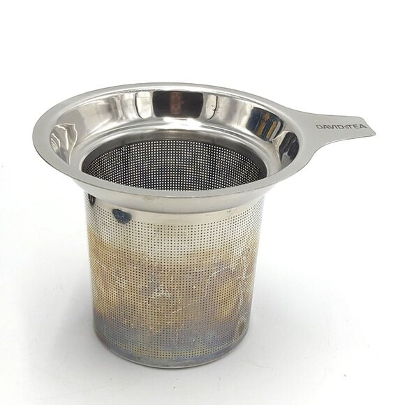 Davids Tea The Perfect Mug Including Lid and Infuser Blue Gold Yellow Starburst - Picture 7 of 9